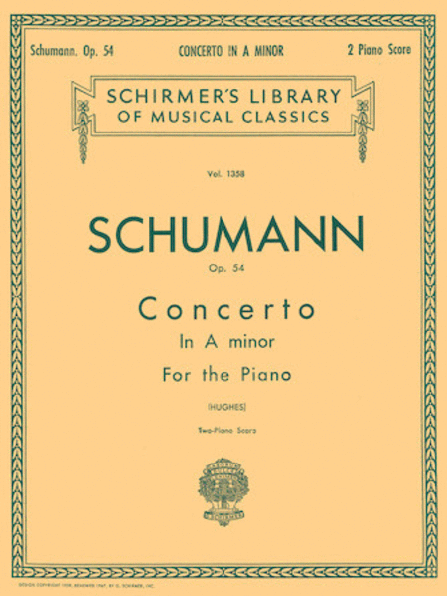 Concerto in A Minor, Op. 54 (2-piano score) Piano scores gallery preview page 1