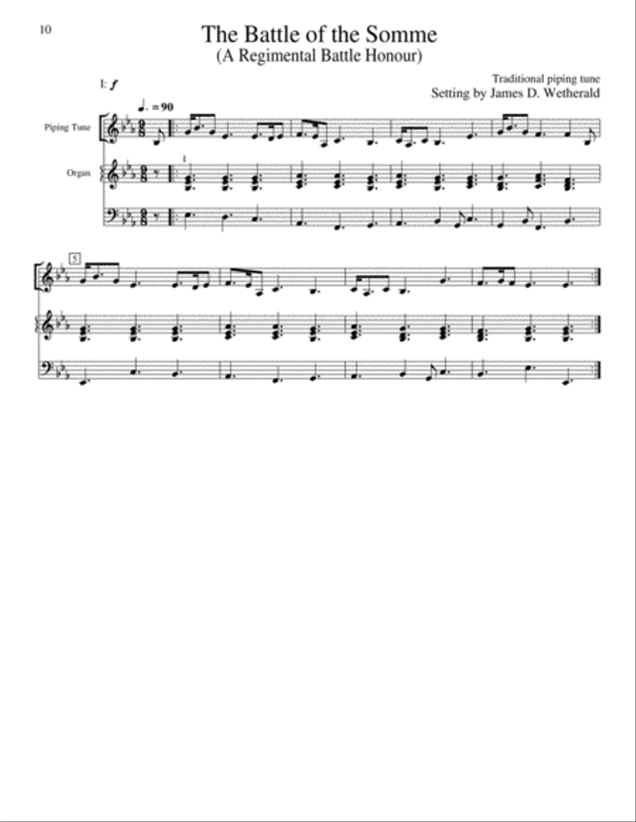 Highland Cathedral Bagpipe scores gallery preview page 7