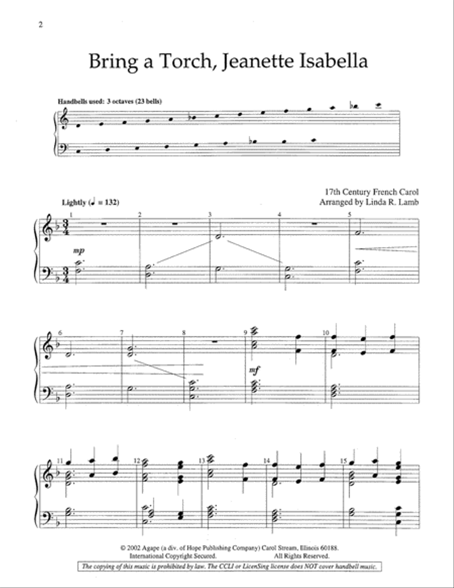 Bring a Torch, Jeanette Isabella 3-Octaves scores gallery preview page 9