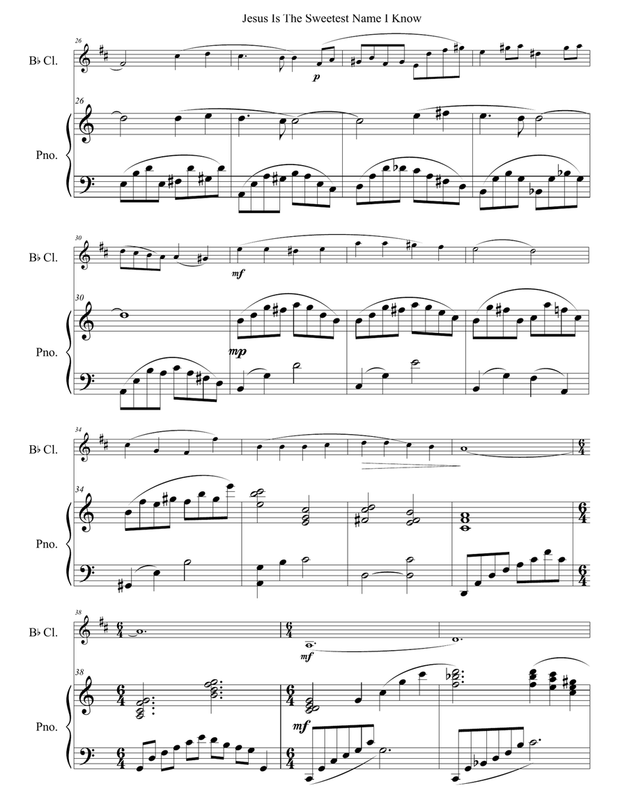 Jesus is the Sweetest Name I Know Small Ensemble scores gallery preview page 3