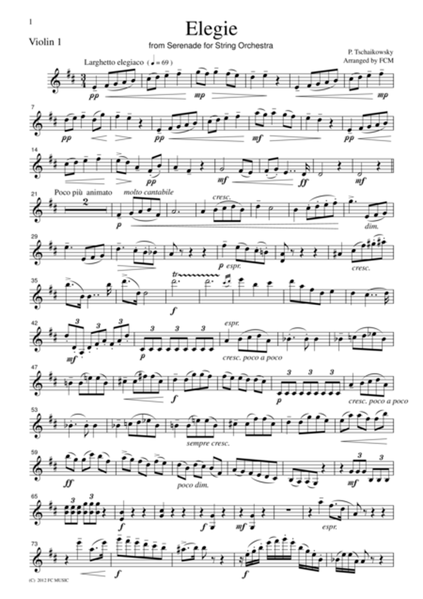 Tchaikowsky Elegie (Serenade for Strings, 3rd mvt.)