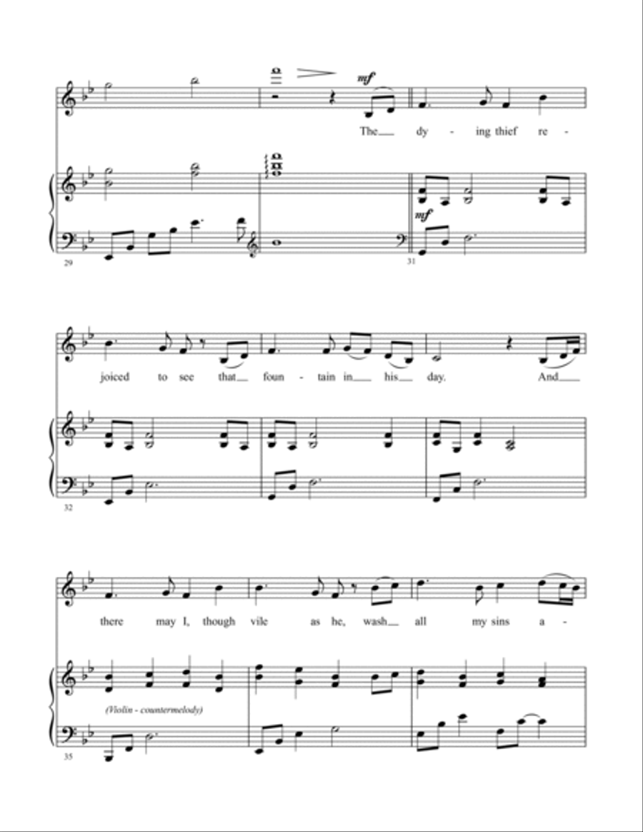 There Is a Fountain (vocal/piano) Voice scores gallery preview page 3