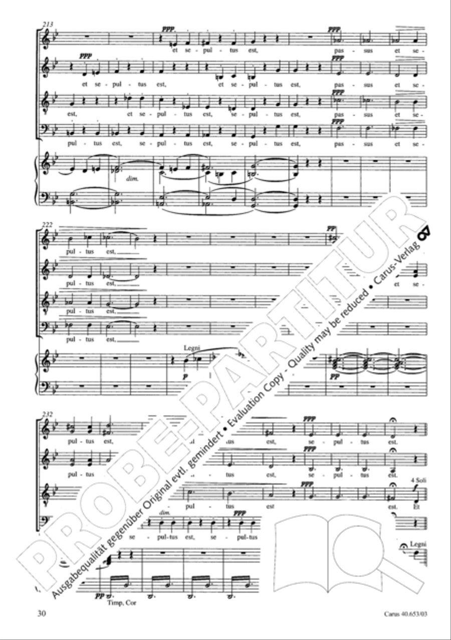 Mass in D Major (Missa in D) 4-Part scores gallery preview page 31