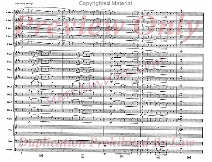 Early Morning (African Sunrise) Big Band scores gallery preview page 14