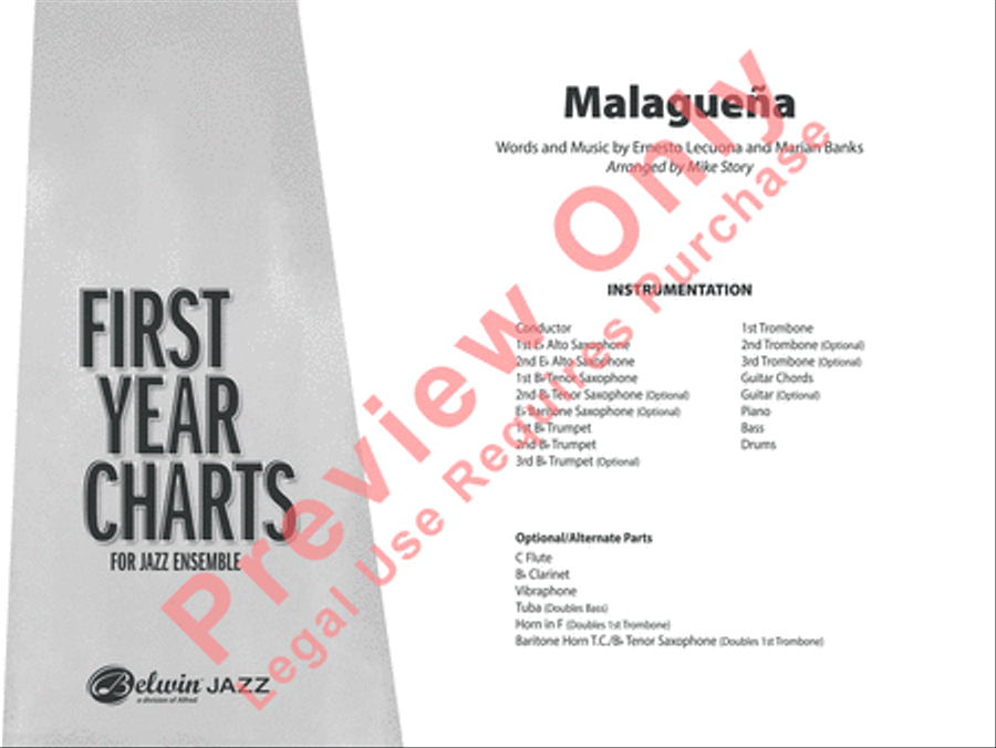 Malagueña Jazz Ensemble scores gallery preview page 2