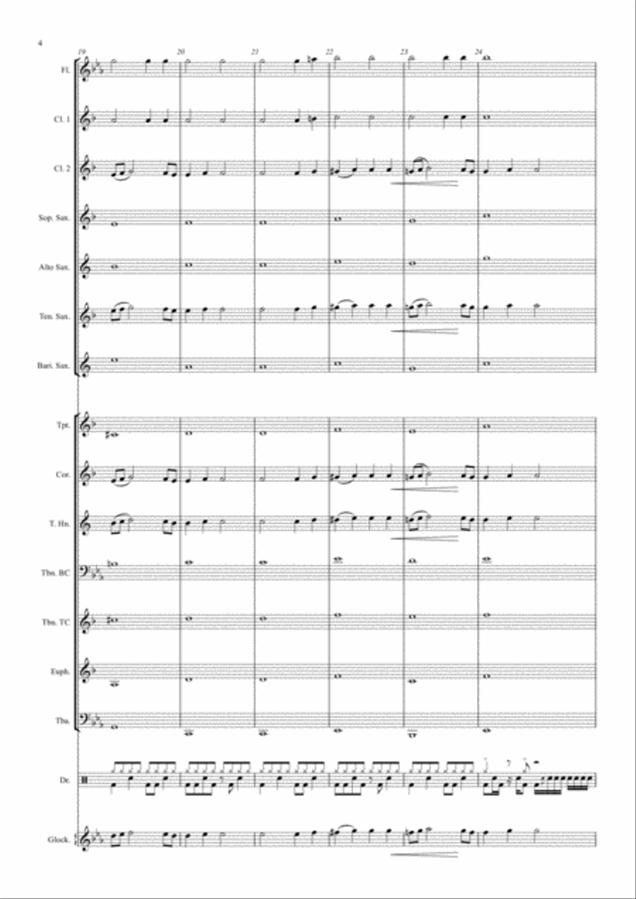 7th Symphony - 2nd Movement Concert Band scores gallery preview page 4
