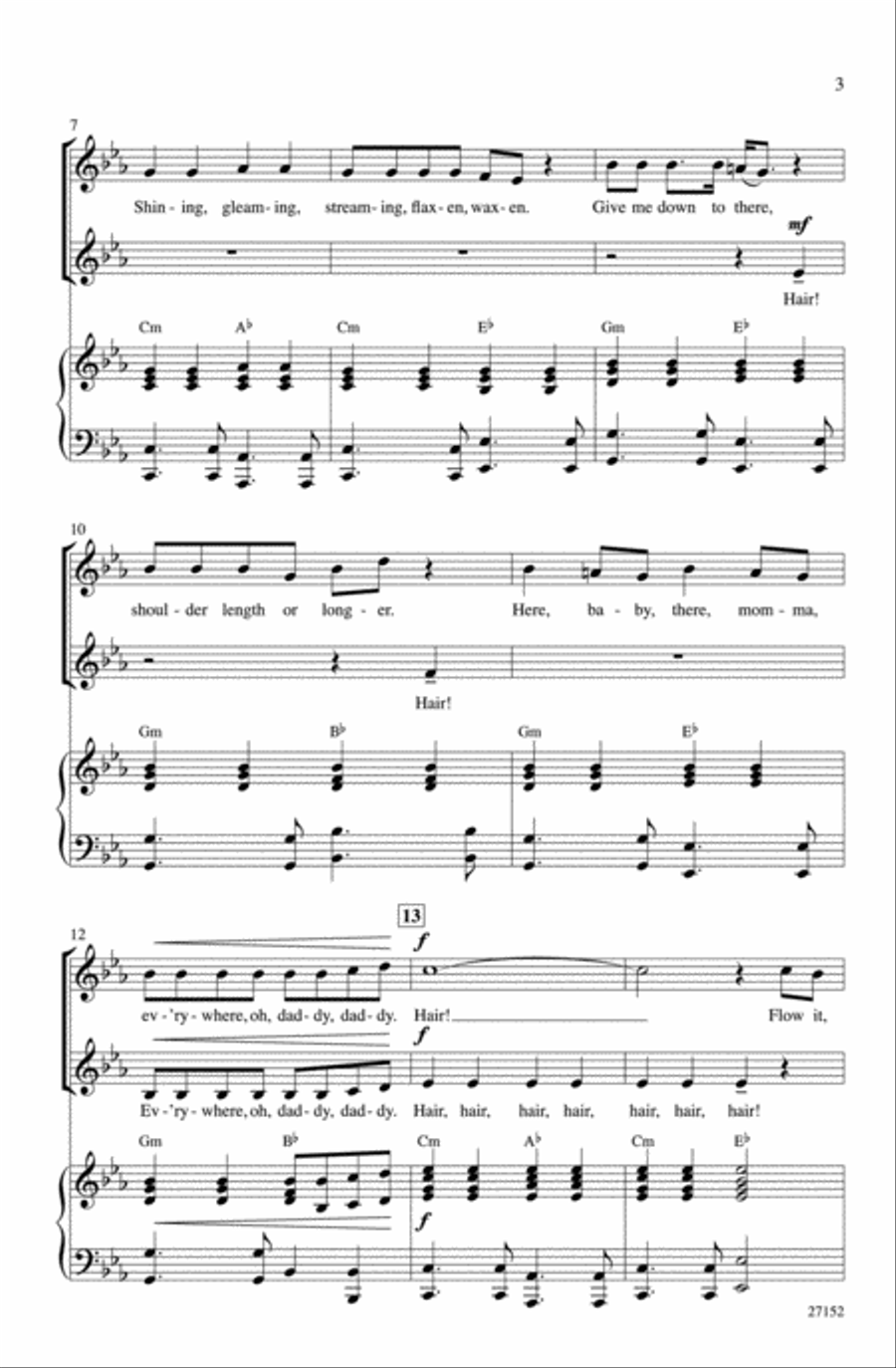Hair 2-Part scores gallery preview page 3