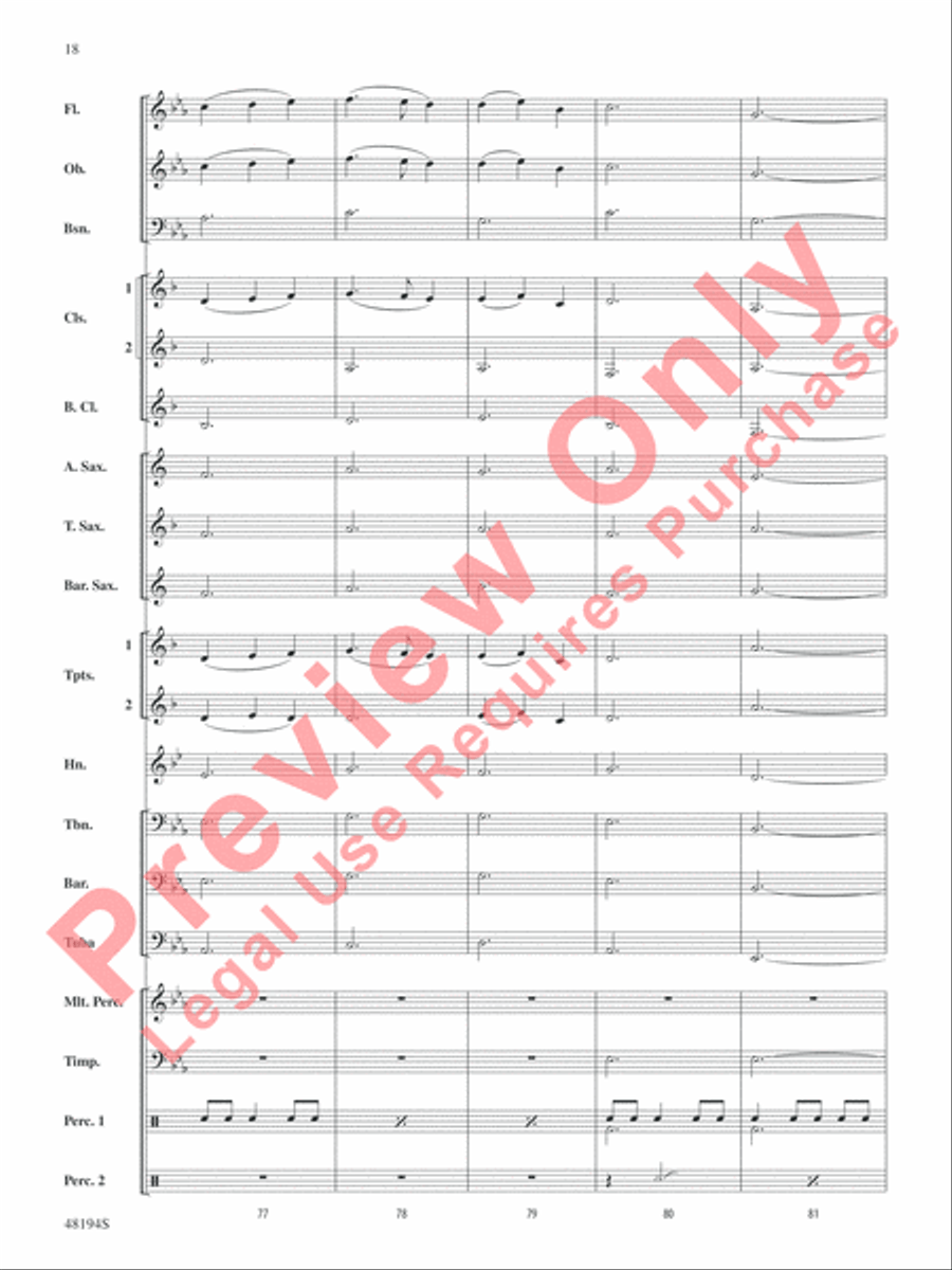Harry Potter -- Wizards Unite Concert Band scores gallery preview page 19