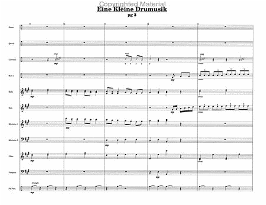 Eine Kleine Drumusik Percussion Ensemble scores gallery preview page 5