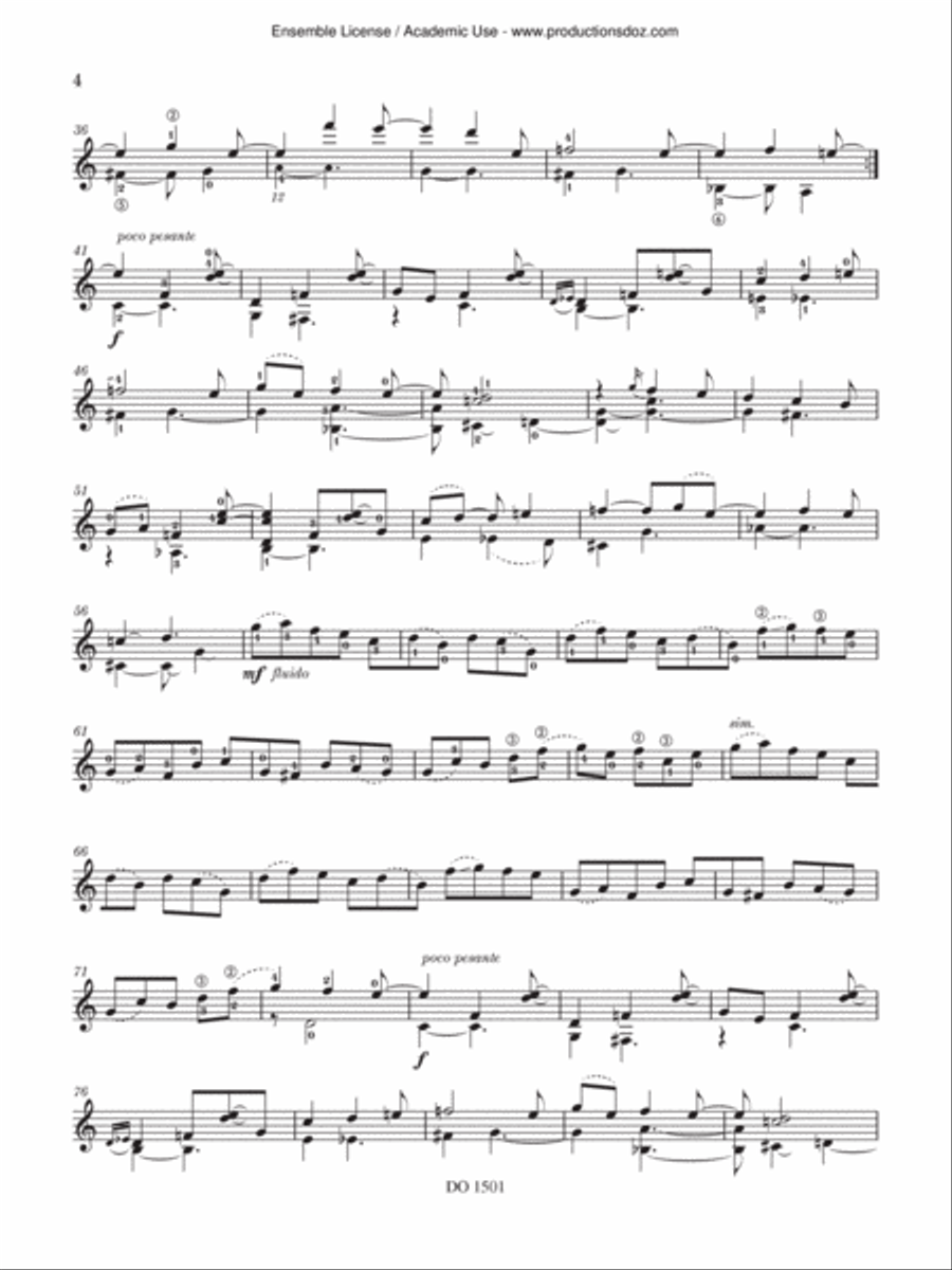 Jeux impairs Classical Guitar scores gallery preview page 4