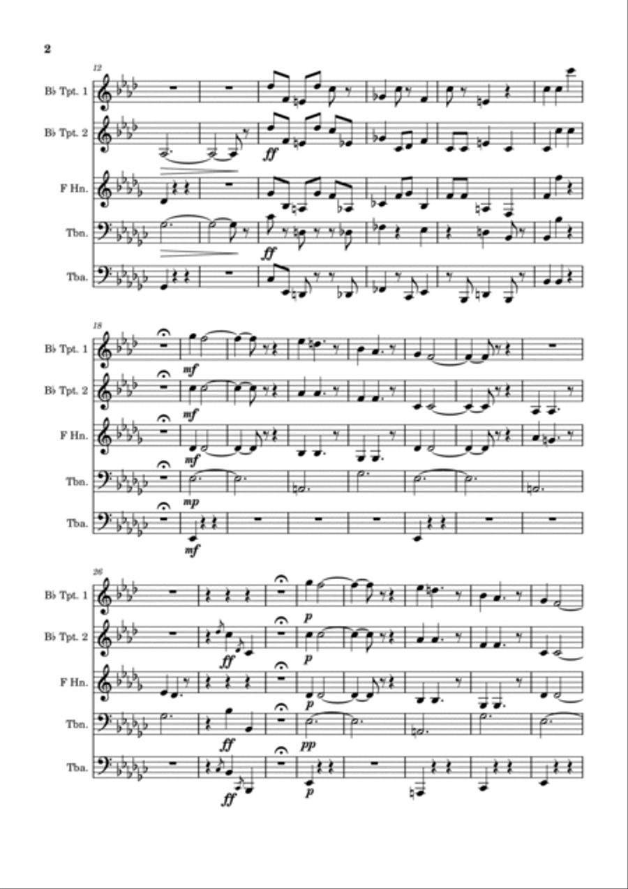 Gnomus - Pictures at an Exhibition Brass Ensemble scores gallery preview page 2