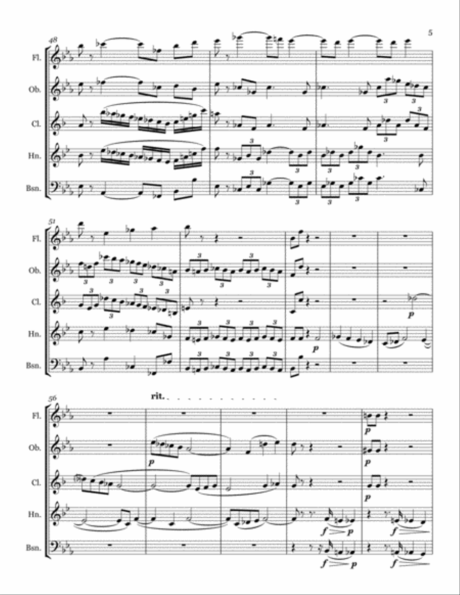 Woodwind Quintet Woodwind Quintet scores gallery preview page 5