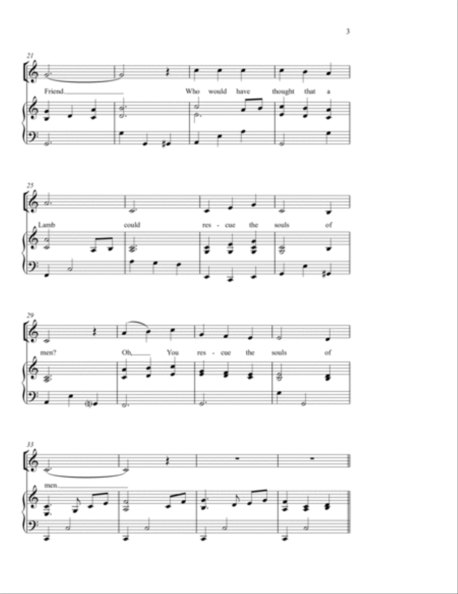 Wonderful, Merciful Savior 4-Part scores gallery preview page 2