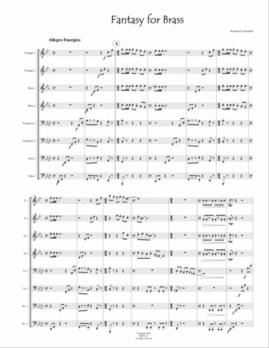 Fantasy for Brass Brass Ensemble scores gallery preview page 1