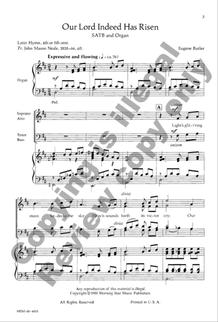 Our Lord Indeed Has Risen 4-Part scores gallery preview page 2
