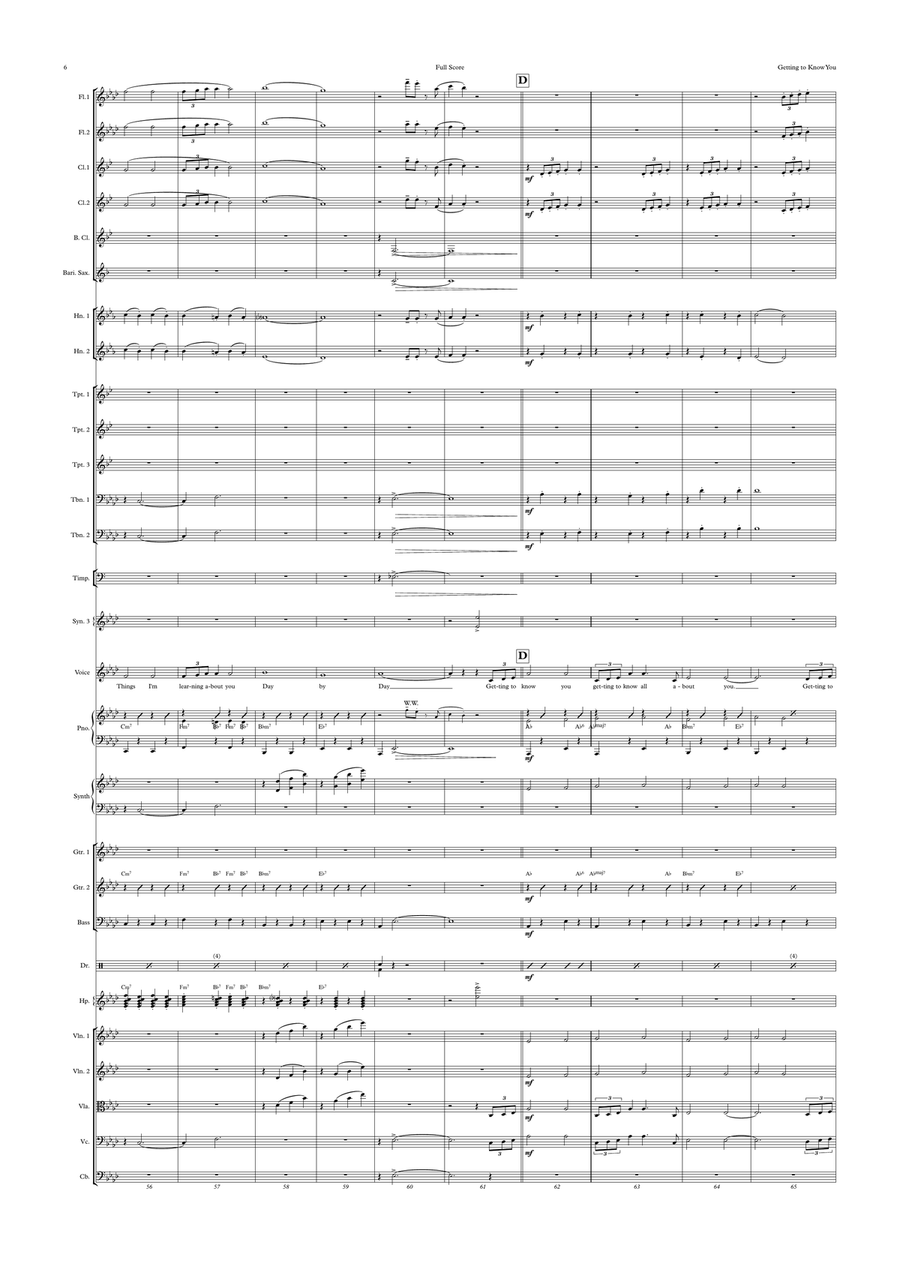 Getting To Know You Full Orchestra scores gallery preview page 6