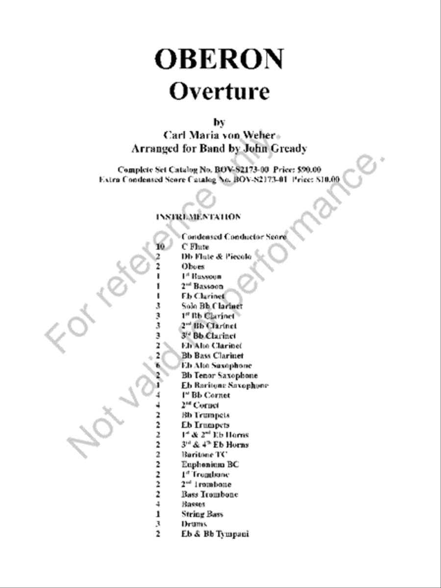 Oberon Oberon Concert Band scores gallery preview page 2