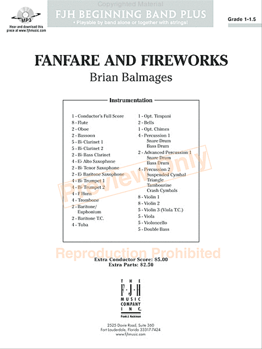 Fanfare and Fireworks Concert Band scores gallery preview page 2