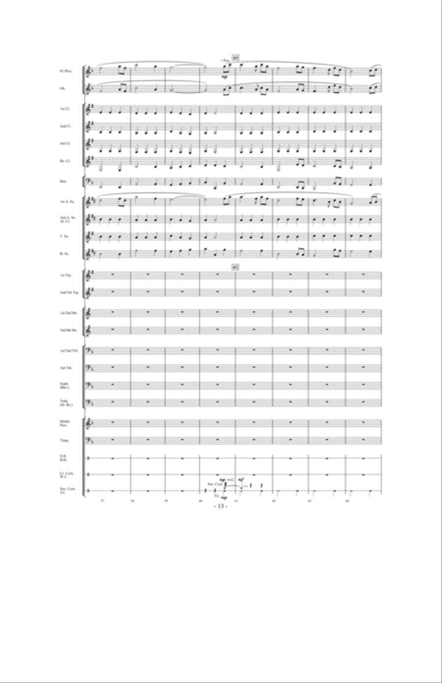 Canticle of the Saints Concert Band scores gallery preview page 12