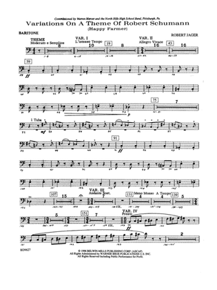 Variations on a Theme of Robert Schumann: Baritone B.C.