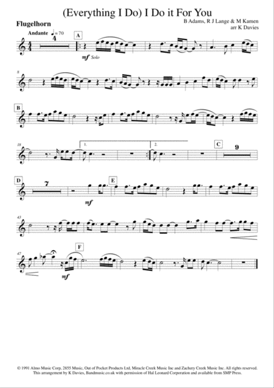 (Everything I Do) I Do It For You Small Ensemble scores gallery preview page 3