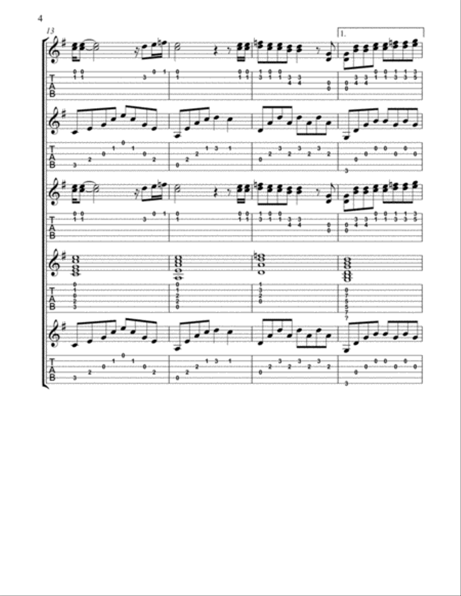 Bohemian Rhapsody Bohemian Rhapsody Guitar Tablature scores gallery preview page 4