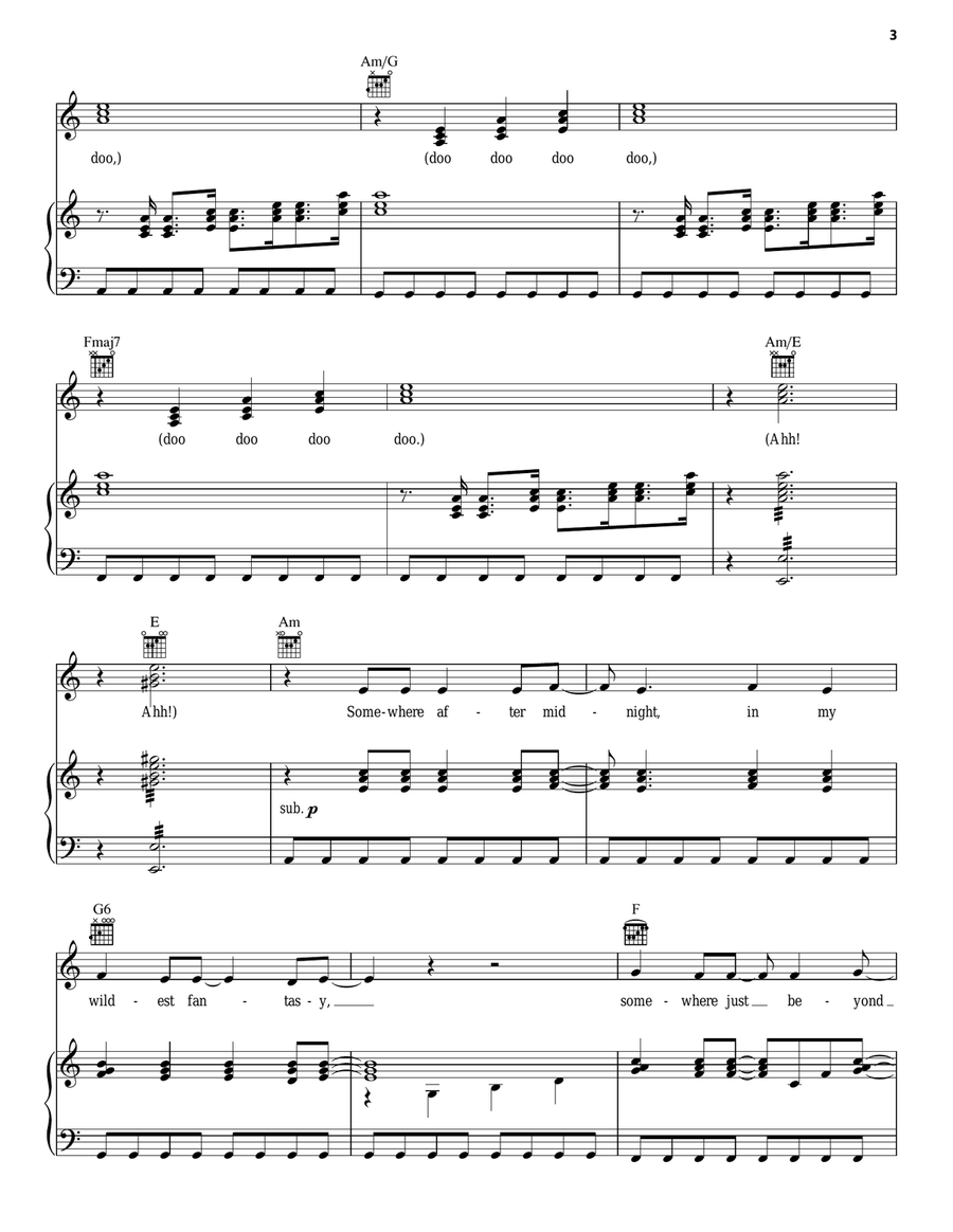 Holding Out For A Hero Piano, Vocal, Guitar scores gallery preview page 3