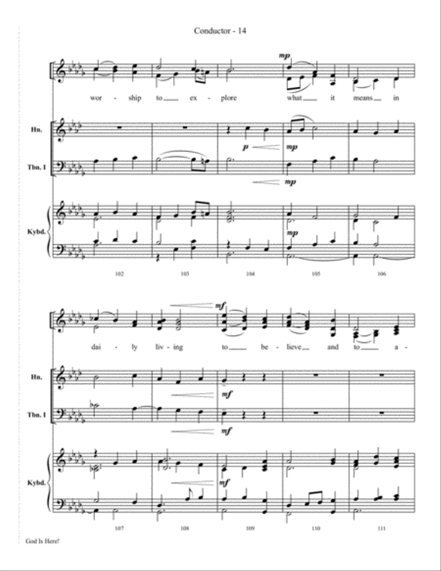 God Is Here 4-Part scores gallery preview page 16