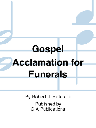 Book cover for Gospel Acclamation for Funerals