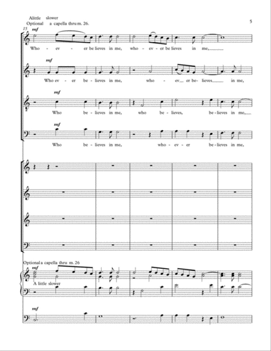 I Am the Resurrection and the Life (SATB/Brass/Organ) 4-Part scores gallery preview page 5
