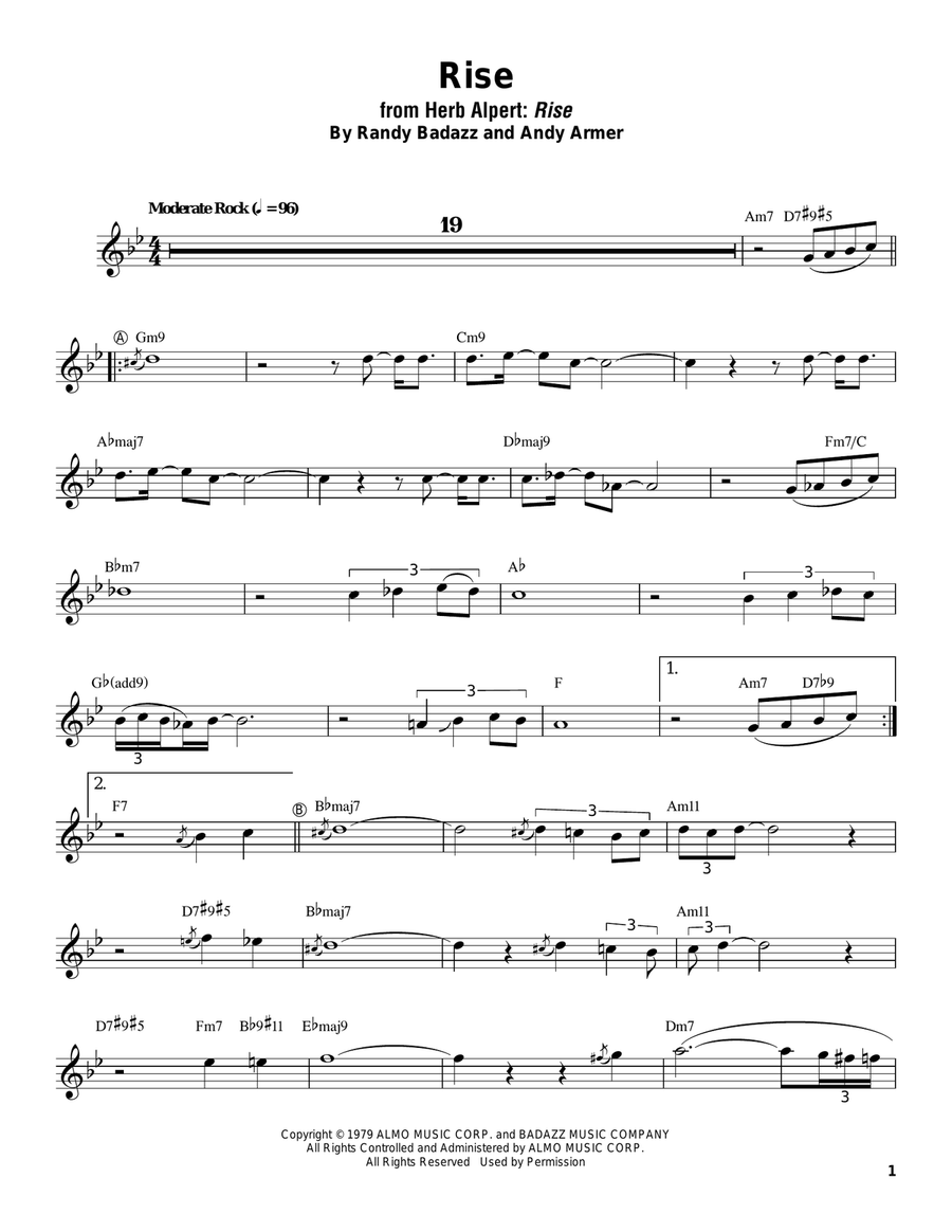 Rise Rise Trumpet scores gallery preview page 1