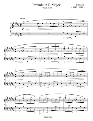 Chopin Prelude in B Major Op.28 No.11