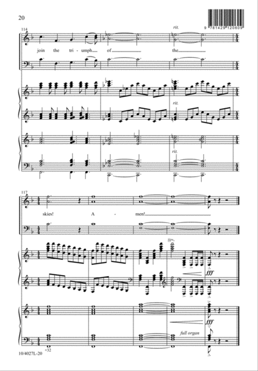 Joyful, All Ye Nations, Rise! 3-Part scores gallery preview page 21
