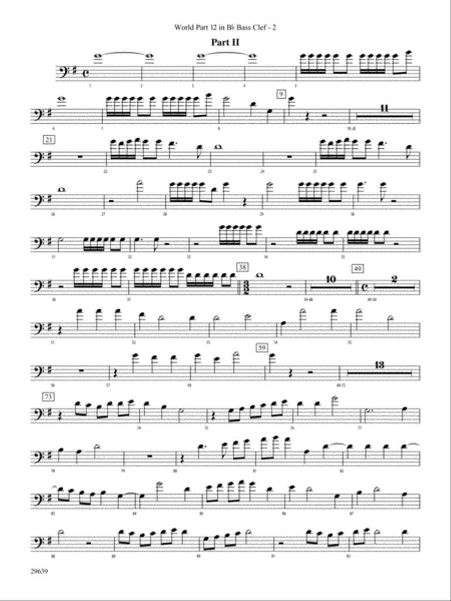 Aria Della Battaglia: (World Part) 12 in Bb Bass Clef Concert Band scores gallery preview page 2