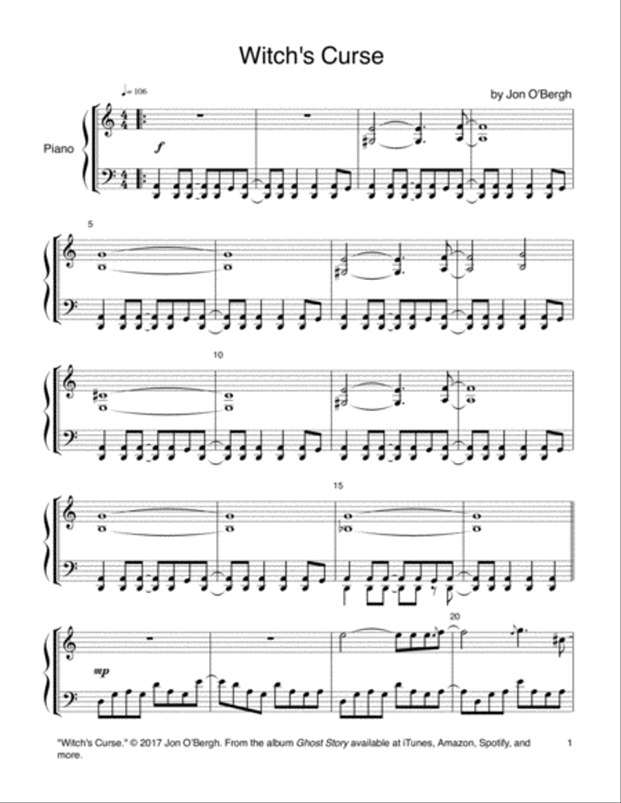 Witch's Curse Easy Piano scores gallery preview page 2
