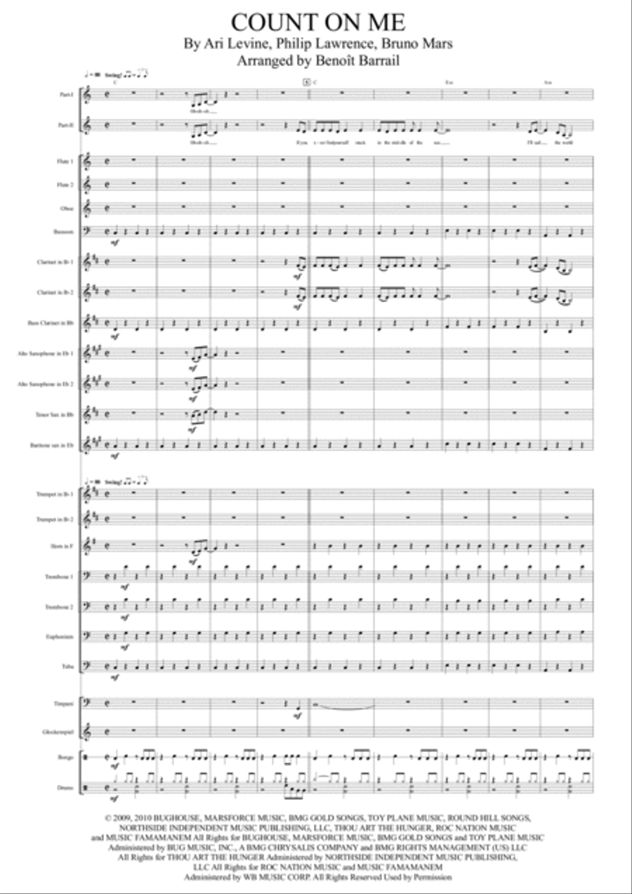 Count On Me Concert Band scores gallery preview page 5