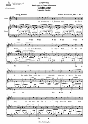 Widmung, Op. 25 No. 1 (B Major)