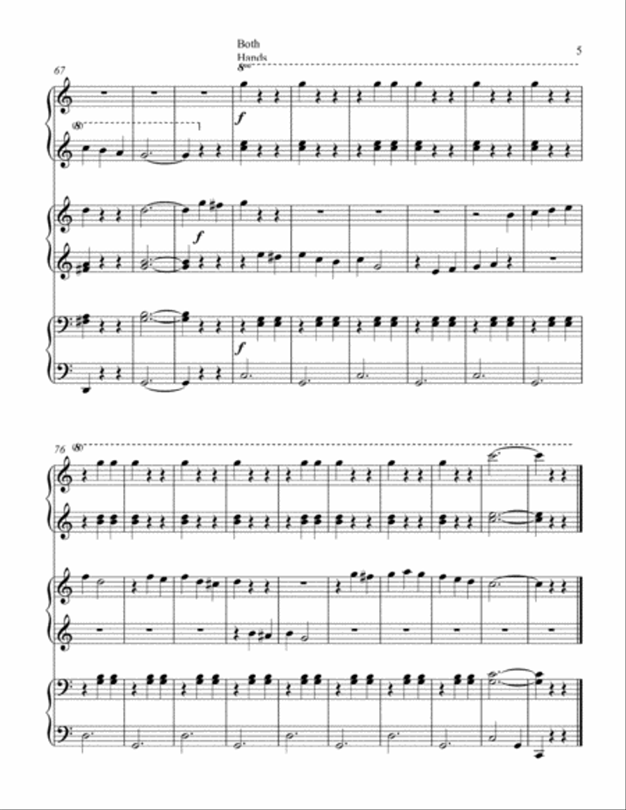 Mexican Hat Dance (1 piano, 6 hands trio) Piano Trio scores gallery preview page 6