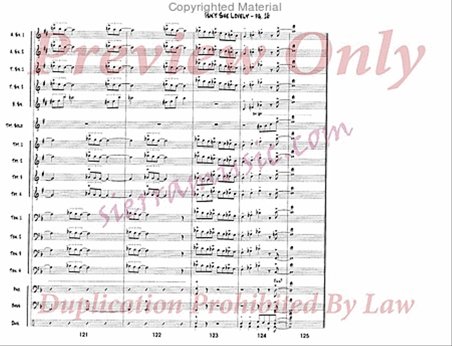 Isn't She Lovely (For Doc) Jazz Ensemble scores gallery preview page 17