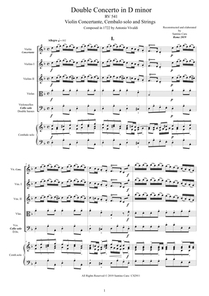 Book cover for Vivaldi - Double Concerto in D minor RV 541 for Violin, Cembalo and Strings
