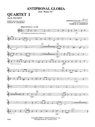 Antiphonal Gloria: 2nd B-flat Trumpet