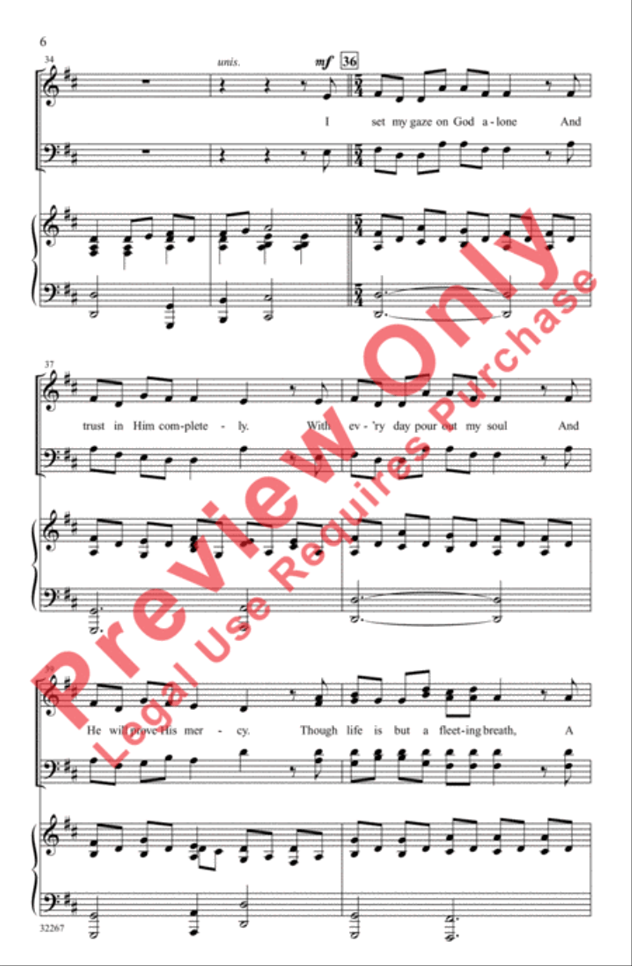 My Soul Finds Rest 4-Part scores gallery preview page 6