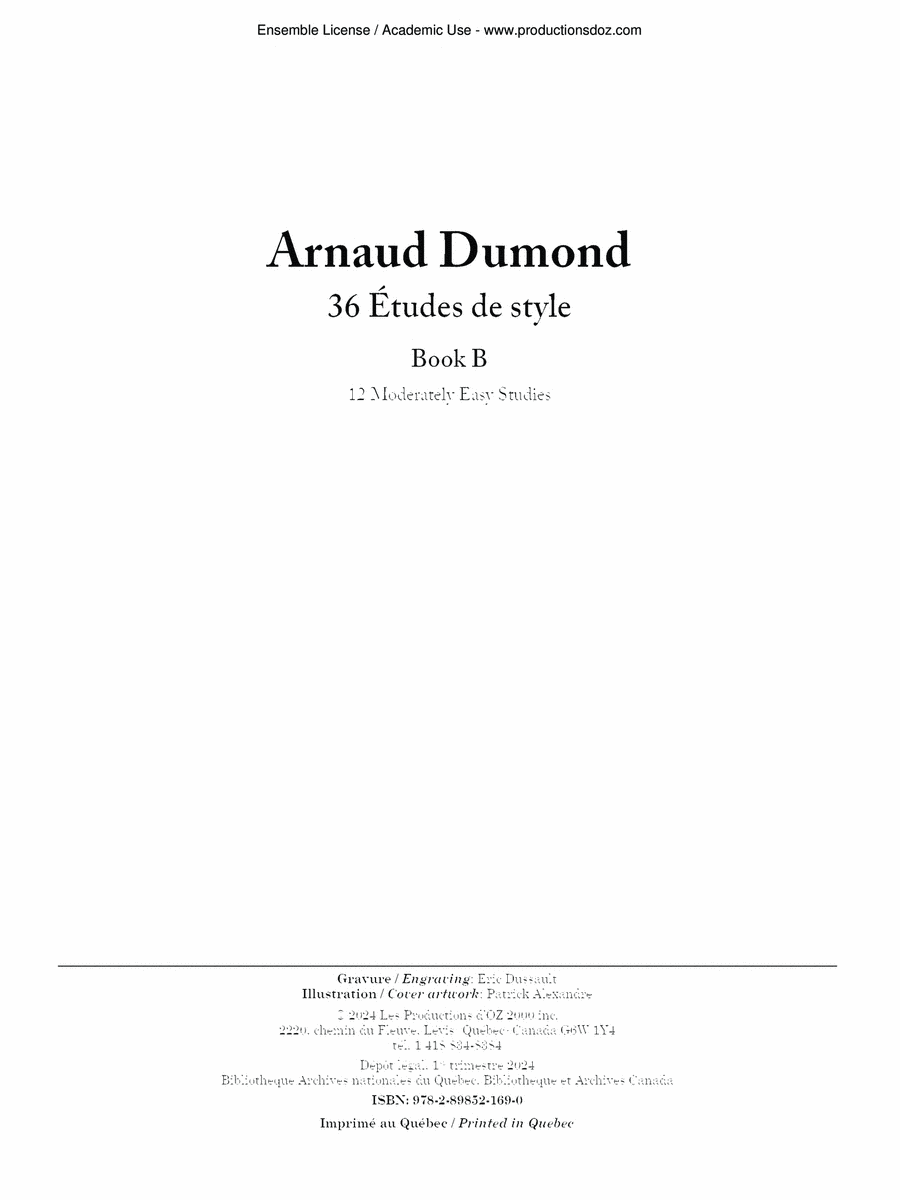 36 Études de style - Cahier B Classical Guitar scores gallery preview page 1