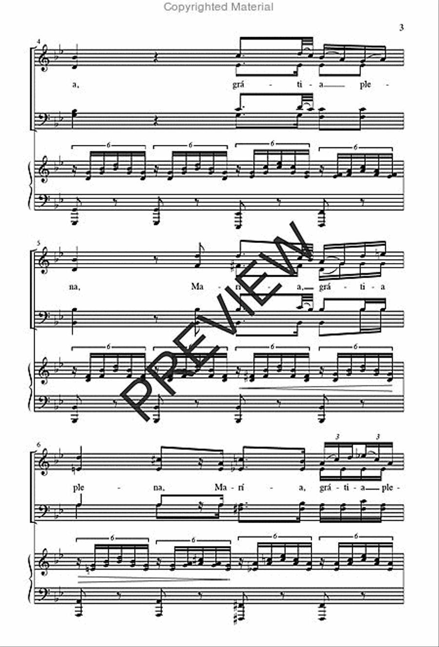 Ave Maria 4-Part scores gallery preview page 3