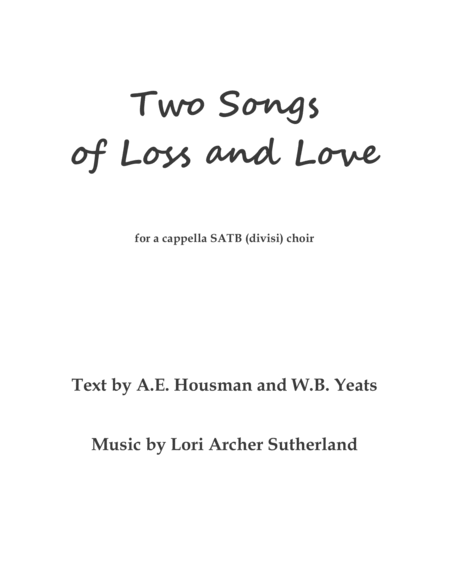 Two Songs of Loss and Love image number null