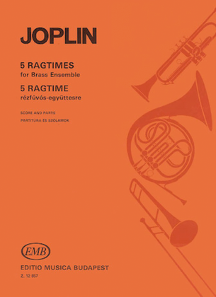 Book cover for Five Ragtimes for Brass Ensemble
