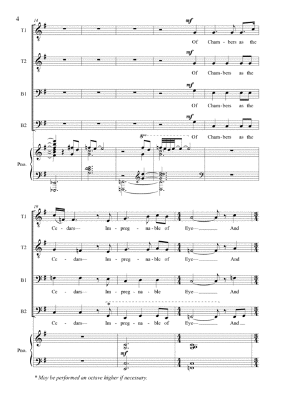 I Dwell In Possibility I Dwell In Possibility TTBB scores gallery preview page 2