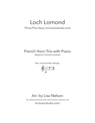 Book cover for Loch Lomond - French Horn Trio with Piano Accompaniment
