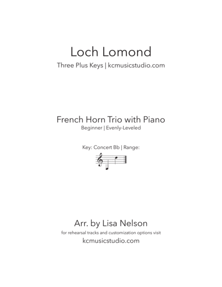 Loch Lomond - French Horn Trio with Piano Accompaniment image number null