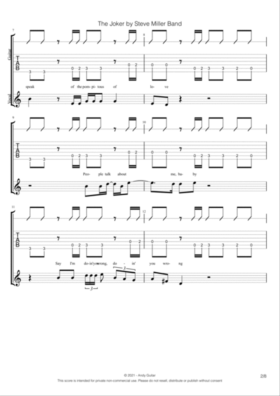 The Joker Guitar scores gallery preview page 2